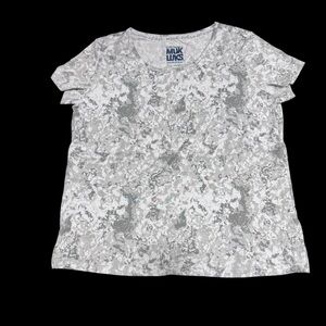 White and Gray camo MUK LUKS Top ps
